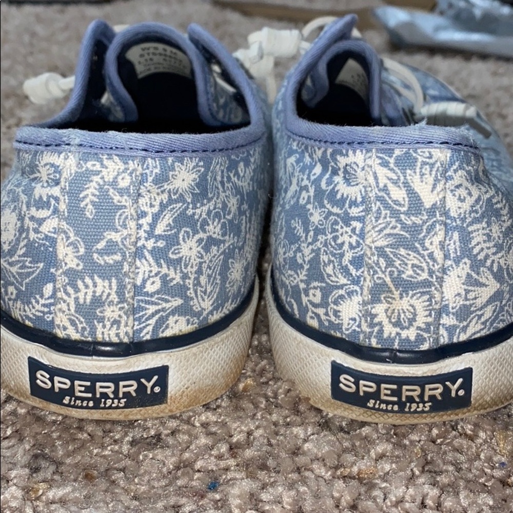Sperry Women's Blue Floral Sneakers - Picture 4 of 5